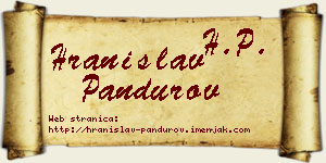 Hranislav Pandurov vizit kartica
